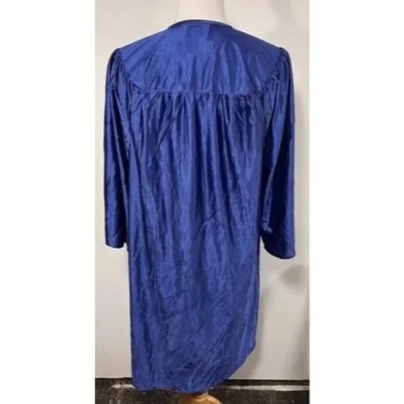 Graduation Source Cap And Gown Royal Blue Kids Size 45 5’ Ft - 5’ 2” Zip Up - Picture 4 of 9